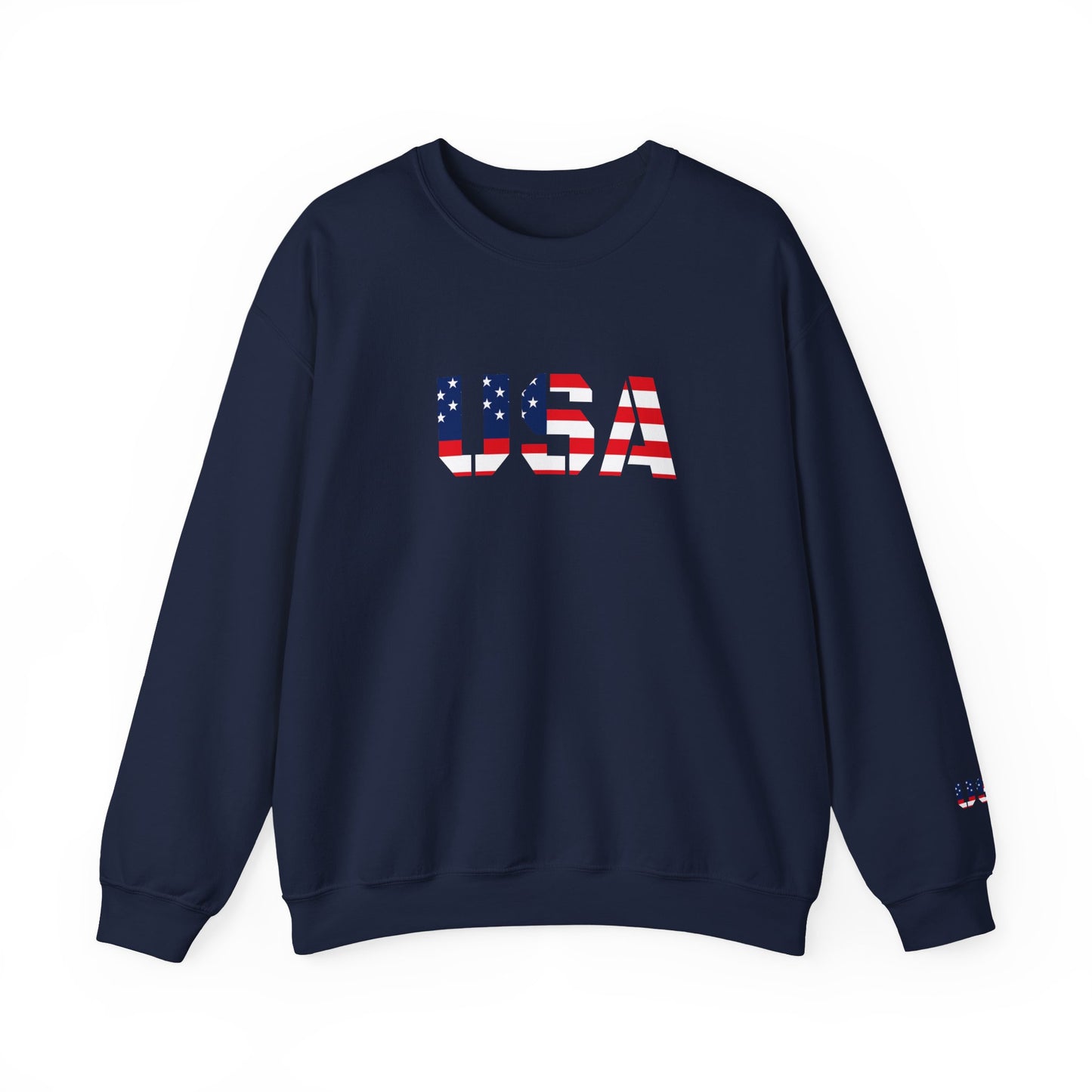 USA Flag Unisex Crewneck Sweatshirt, Cozy Apparel, Casual Wear, Independence Day Gift, Americana Style