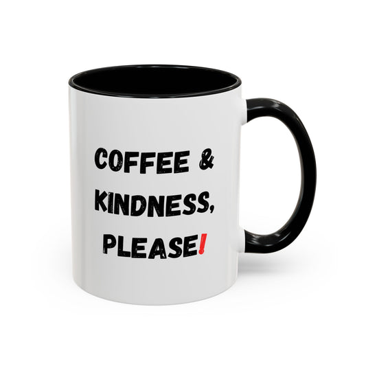 Coffee & Kindness Mug - Inspirational Coffee Cup, Gift for Friends, Office Decor, Encouragement, Morning Motivation