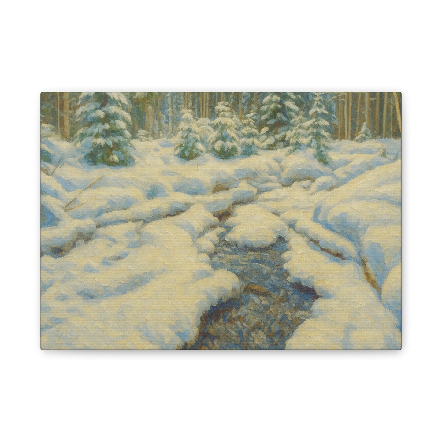 Winter Wonderland Canvas Art, Cozy Home Decor, Winter Landscape Wall Art, Nature Print, Holiday Gift Idea