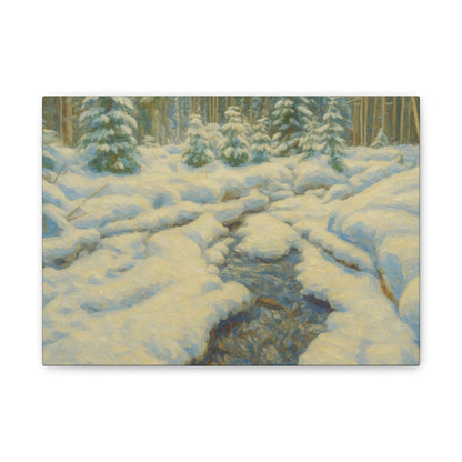 Winter Wonderland Canvas Art, Cozy Home Decor, Winter Landscape Wall Art, Nature Print, Holiday Gift Idea