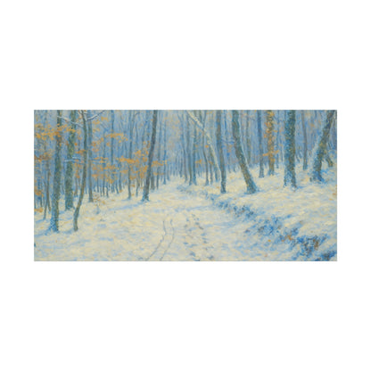 Winter Woodland Canvas Print — Snowy Forest Matte Stretched Wall Art