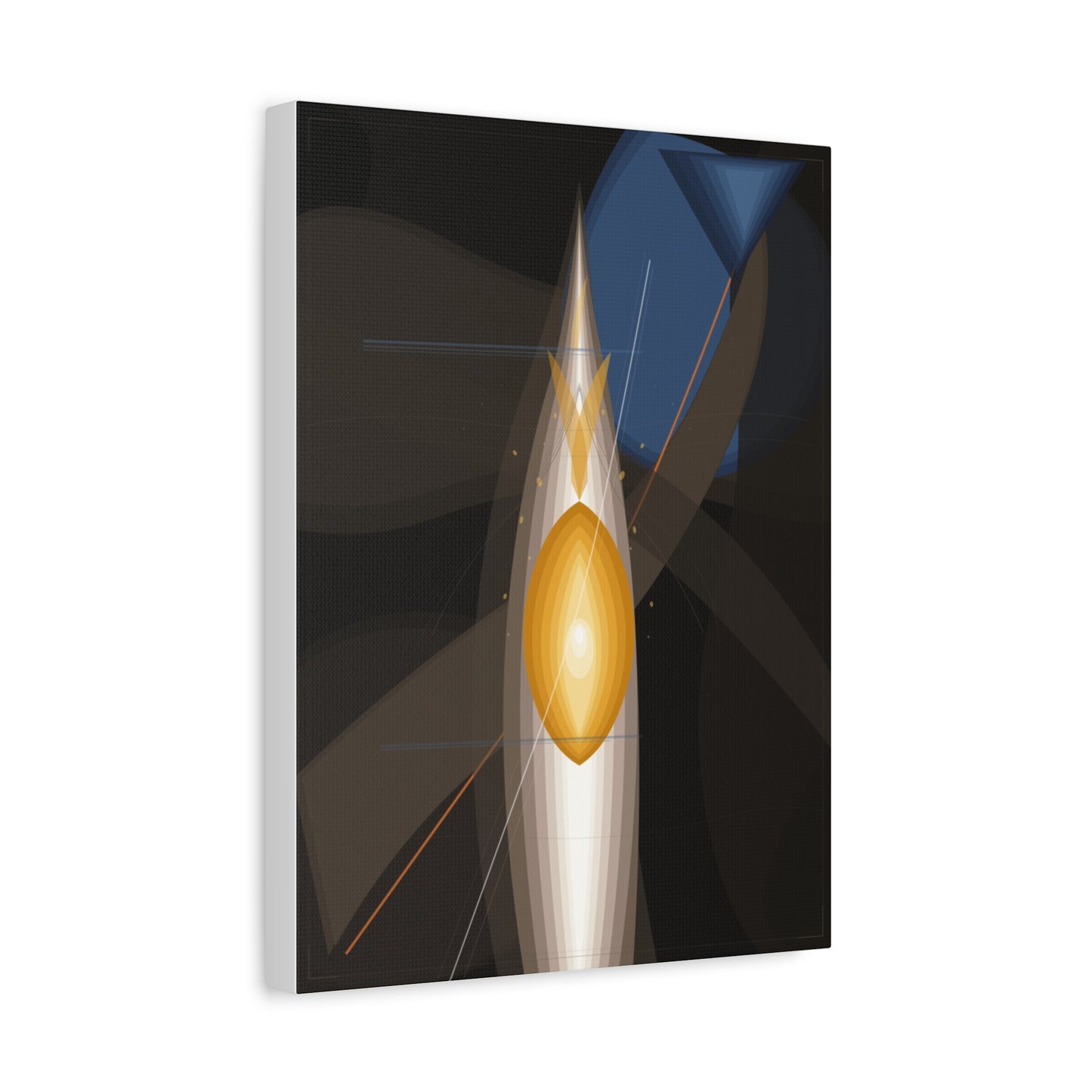 Abstract Geometric Flame Canvas | Matte Stretched Canvas 1.25"
