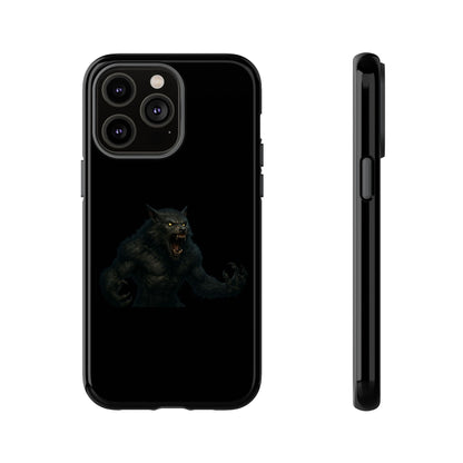 Werewolf Phone Case, Tough Cases, Black Panther Design, Gift for Animal Lovers, Phone Accessories, Fierce Phone Protection - TRV