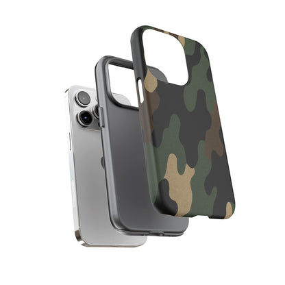 Camouflage Phone Case, Tough Phone Cover, Military Style Accessory, Protective Case for Men, Gifts for Soldiers - TRV