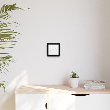 Minimal Line Mountains Matte Canvas Framed
