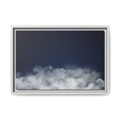 Night Sky Clouds Matte Canvas Framed | Starry Wall Art - TRV