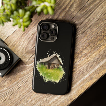 Rustic Farmhouse Phone Case, Cute Cottage Design, Tough Cases for Nature Lovers, Eco-Friendly Gift, Customizable Tech Accessories - TRV