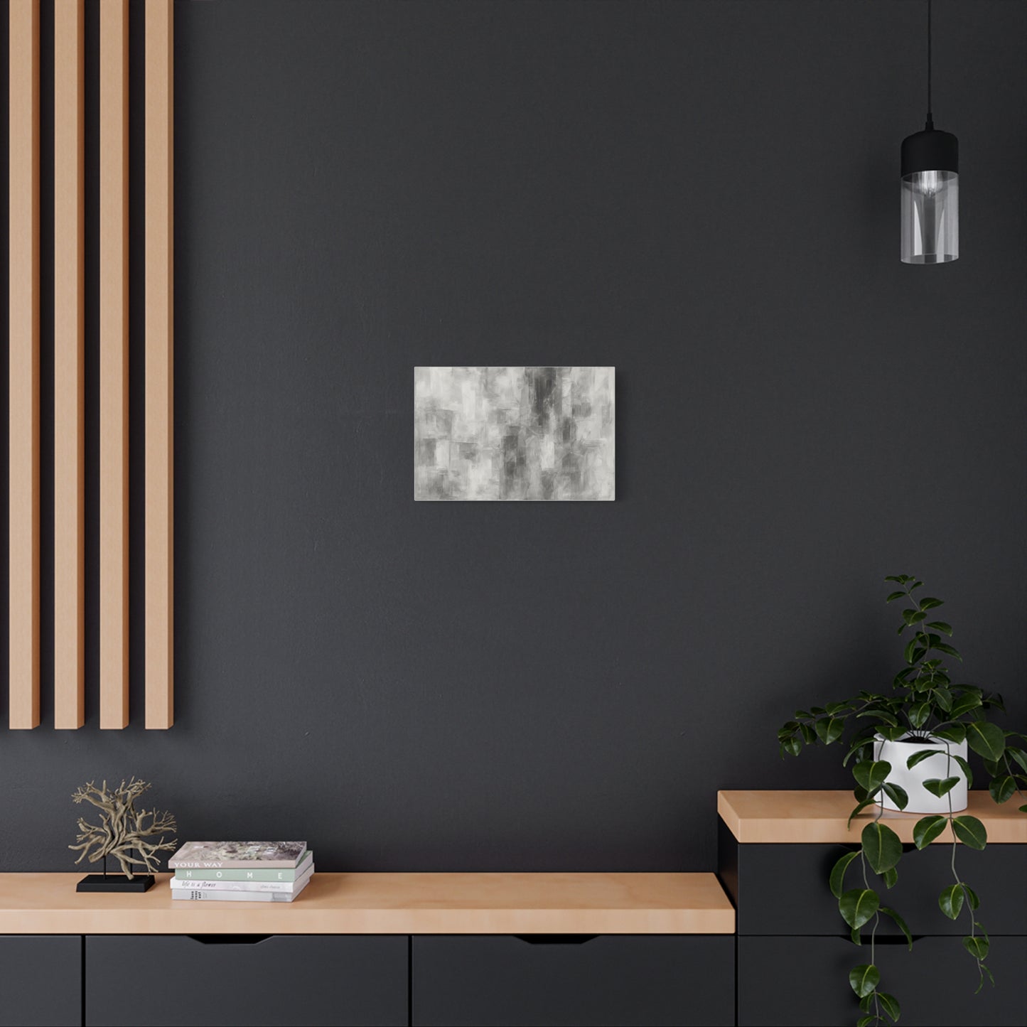 Abstract Grey Canvas Wall Art, Modern Home Decor, Minimalist Artwork, Living Room Accent, Contemporary Art Piece - TRV