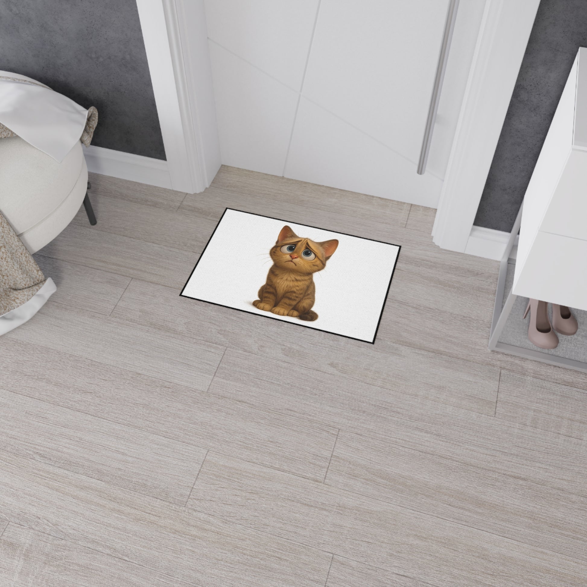 Cute Cat Heavy Duty Floor Mat, Cat Lover Home Decor, Durable Entrance Rug, Cozy Cat Themed Welcome Mat, Pet Friendly Doormat, Fun Gift [...] - TRV