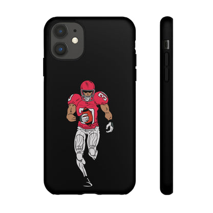 Football Player Tough Phone Case – Protective Black Sports iPhone Case
