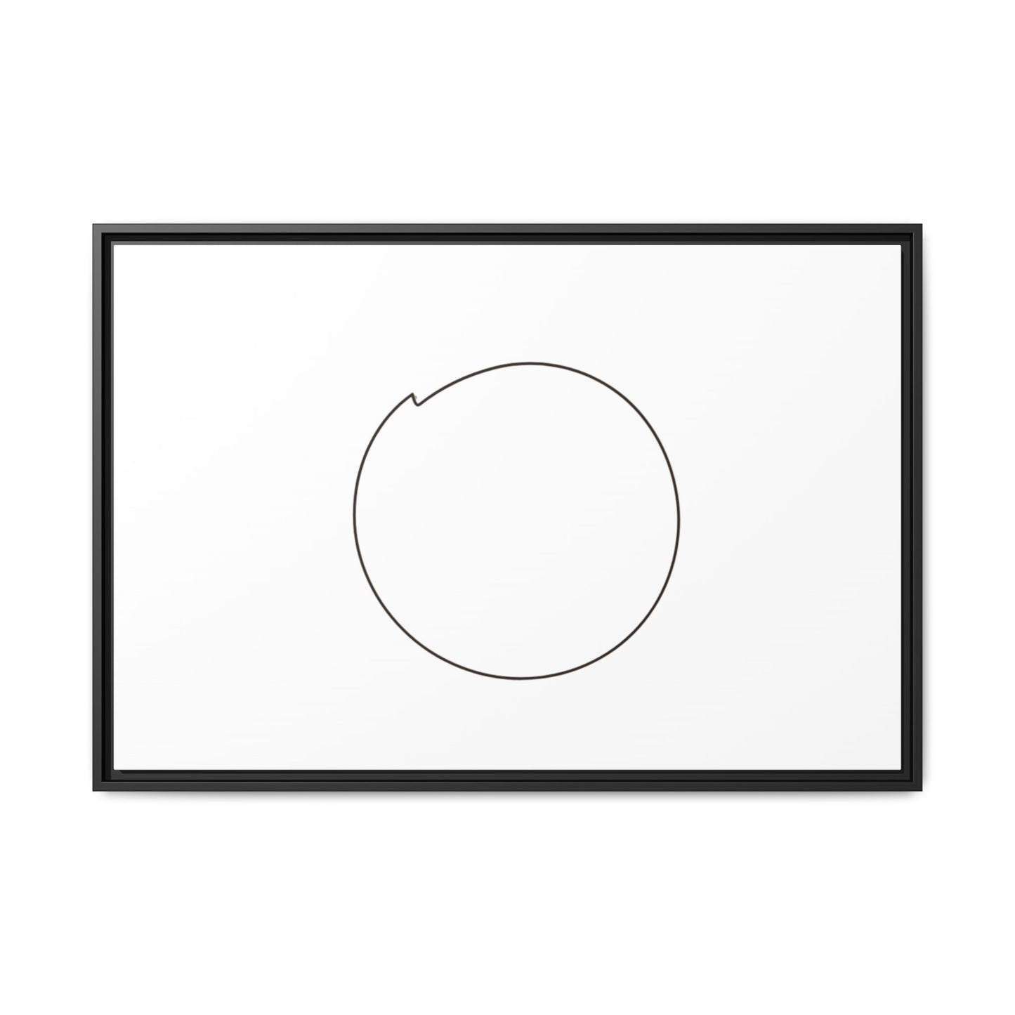 Minimal Circle Line Matte Canvas Framed | Modern Abstract Wall Art