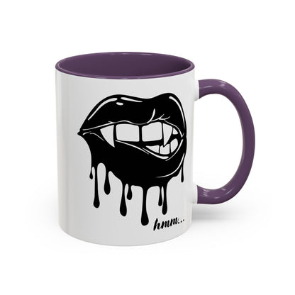 Dripping Lip Coffee Mug – "hmm..." Accent Ceramic Mug (11/15oz)