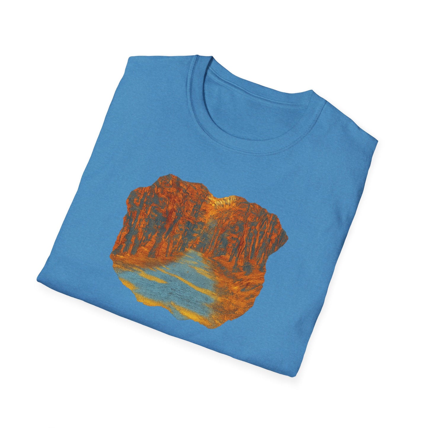 Nature-Inspired Unisex Softstyle T-Shirt, Outdoor Lover Gift, Casual Wear, Ideal for Hiking, Nature Trips, Unique Graphic Tee - TRV