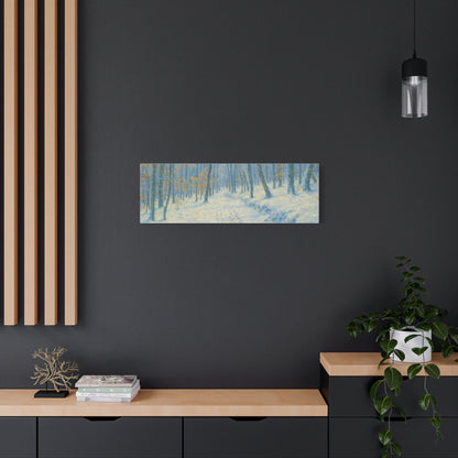 Winter Woodland Canvas Print — Snowy Forest Matte Stretched Wall Art
