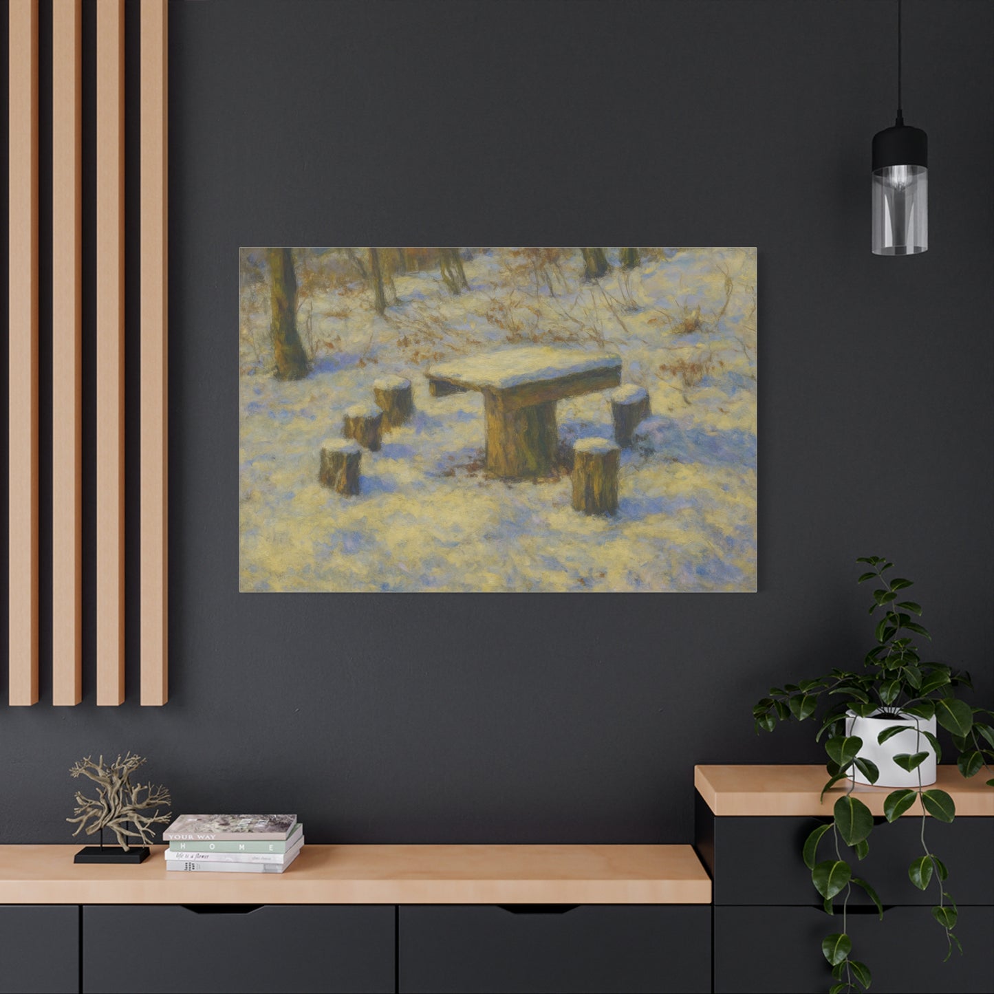 Matte Canvas Wall Art, Rustic Outdoor Scene, Nature Decor, Home Wall Décor, Cozy Cabin Vibe, Perfect for Gift Giving - TRV