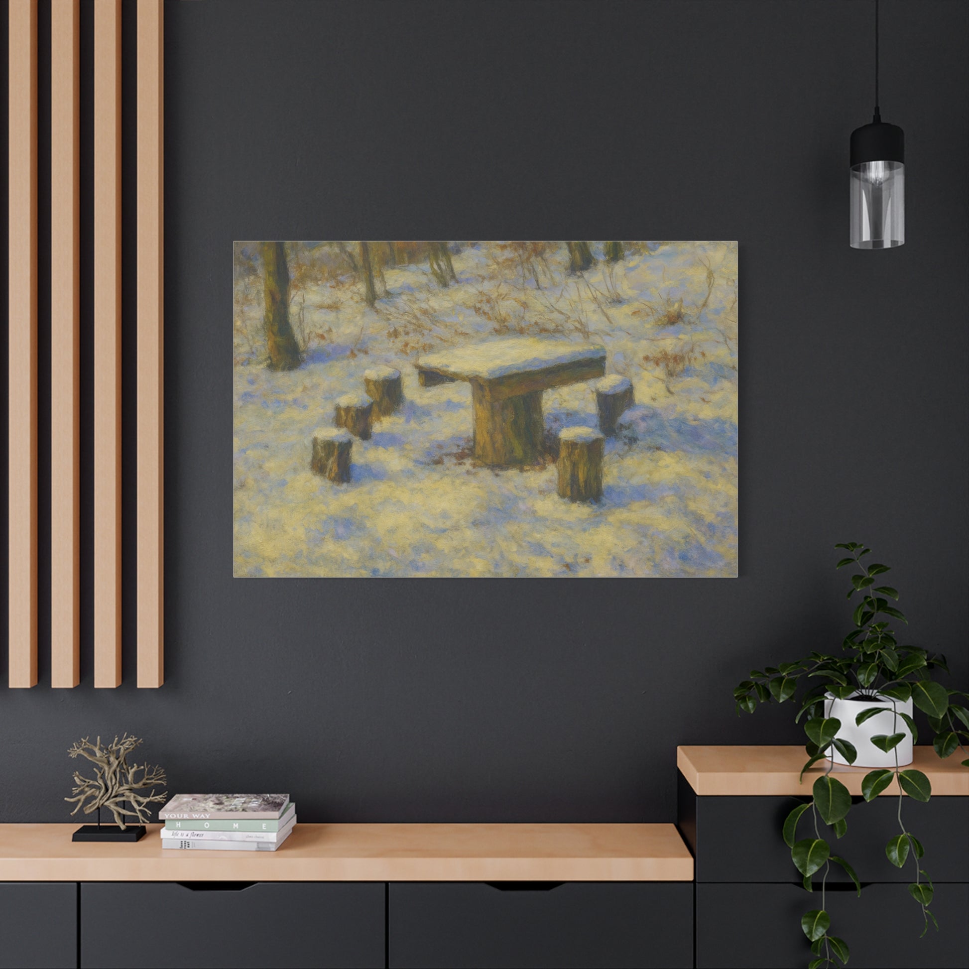 Matte Canvas Wall Art, Rustic Outdoor Scene, Nature Decor, Home Wall Décor, Cozy Cabin Vibe, Perfect for Gift Giving - TRV