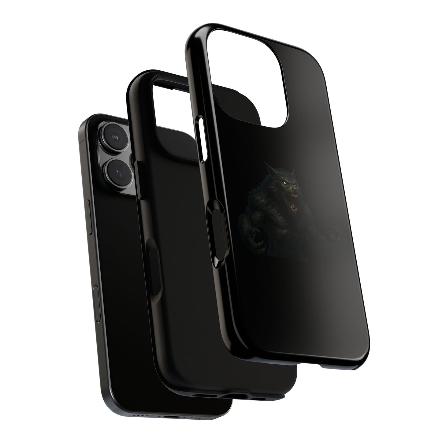Werewolf Phone Case, Tough Cases, Black Panther Design, Gift for Animal Lovers, Phone Accessories, Fierce Phone Protection - TRV
