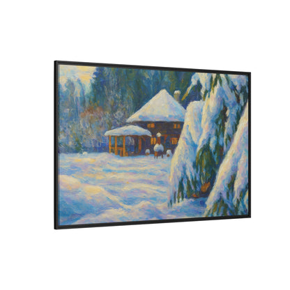 Canvas Art, Winter Scene Home Decor, Seasonal Gift for Art Lovers, Holidays Wall Art, Framed Painting, Matte Print - TRV
