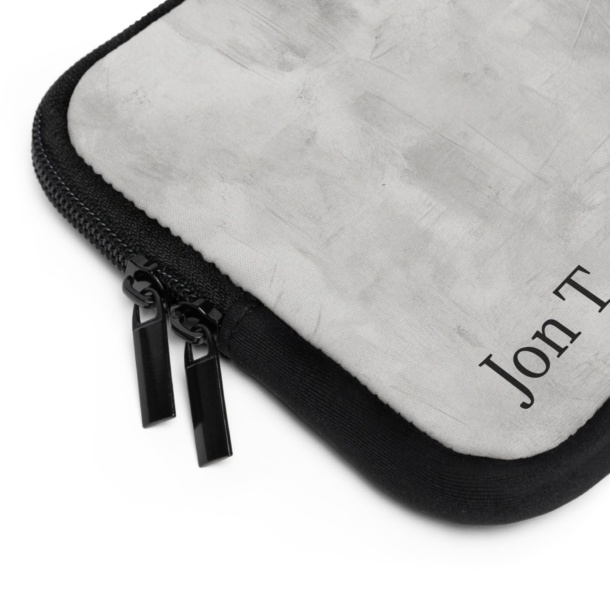 Personalized Minimal Marble Name Laptop Sleeve | Monogrammed Tech Case - TRV