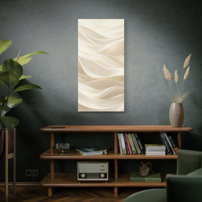 Neutral Abstract Wave Art Matte Canvas