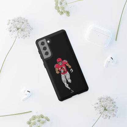 Football Player Tough Phone Case – Protective Black Sports iPhone Case
