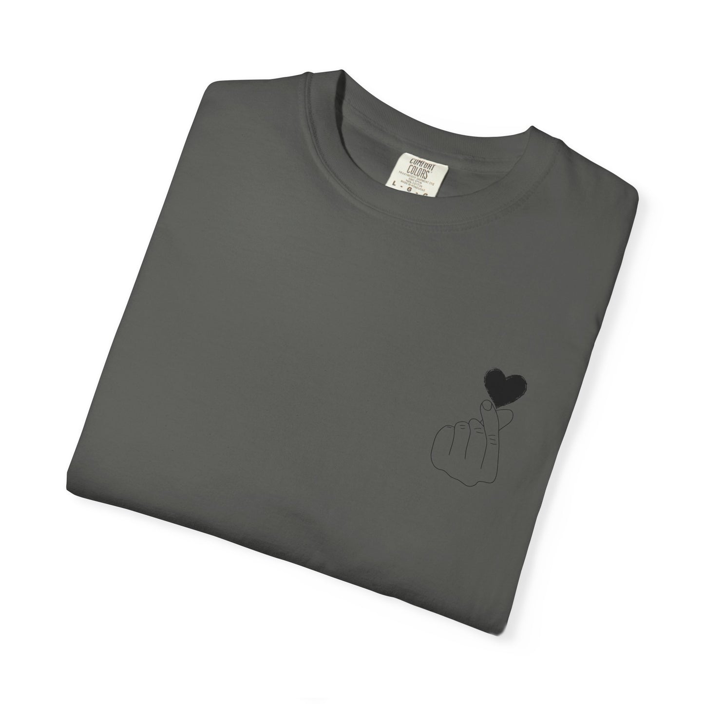 Unisex Garment-Dyed T-Shirt with Heart Design | Casual Trendy Wear for All Occasions