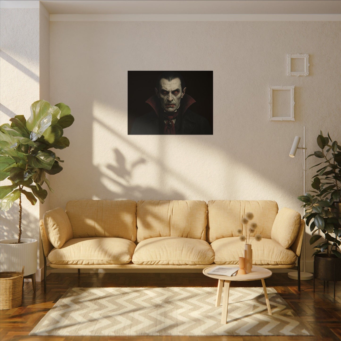 Vampire Portrait Canvas Wall Art – Gothic Dracula Print on Canvas