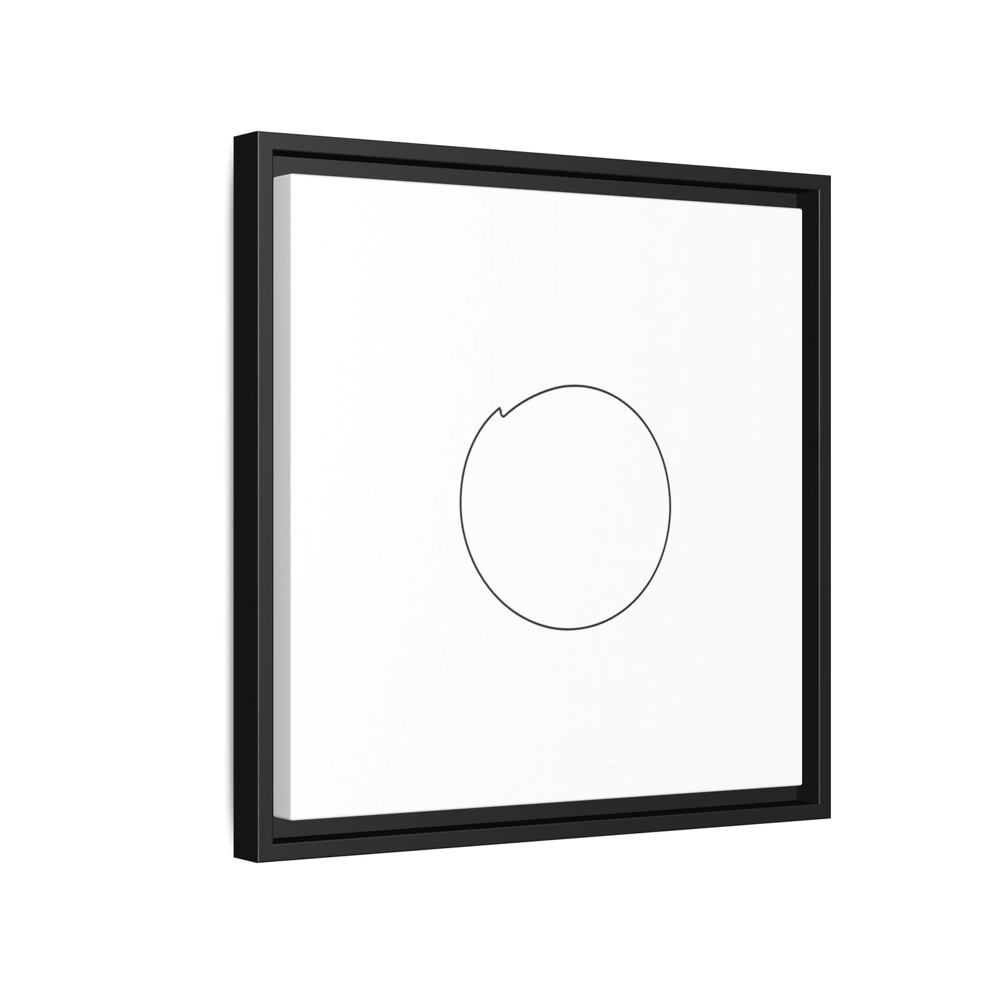 Minimal Circle Line Matte Canvas Framed | Modern Abstract Wall Art