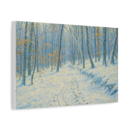 Winter Woodland Canvas Print — Snowy Forest Matte Stretched Wall Art