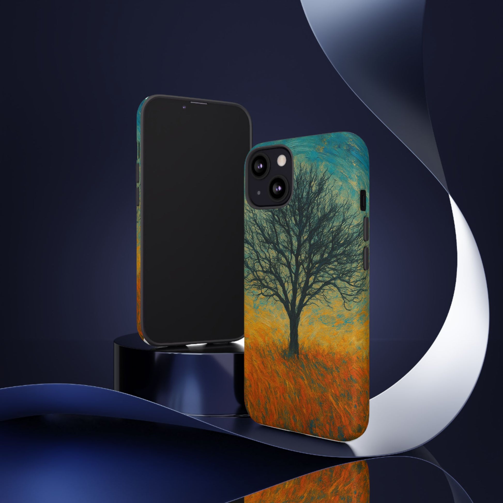 Artistic Phone Case with Tree Design, Nature Lover Gift, Unique Phone Cover, Holiday Present, Eco-friendly Tech Accessories - TRV