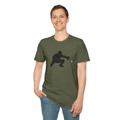 Baseball Catcher Unisex Softstyle T-Shirt, Sports Apparel, Gift for Athletes, Workout Gear, Casual Wear, Special Occasions