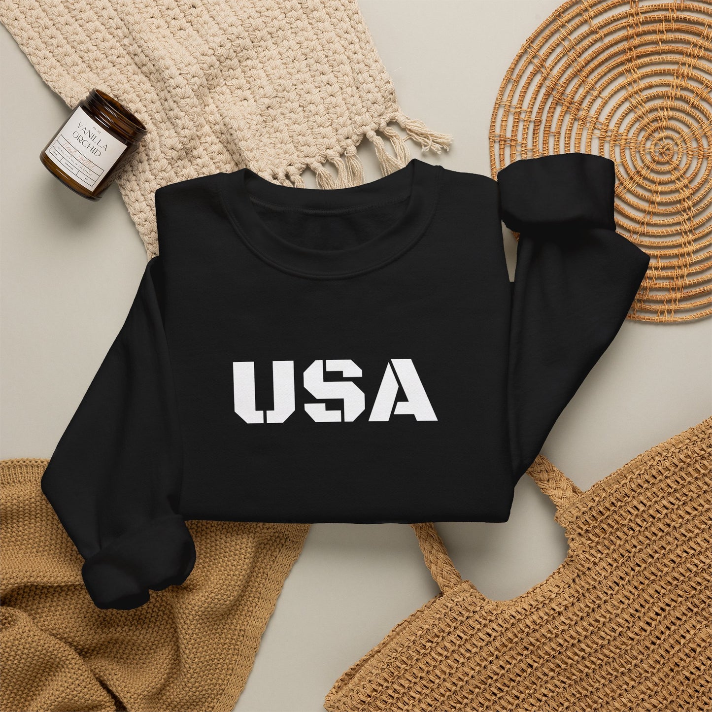 Cozy USA Unisex Crewneck Sweatshirt | Perfect Layering Piece for Every Season | Great Gift for Him/Her | Trendy Style for Casual Outings