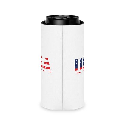 USA Flag Can Cooler - Perfect for BBQs, Independence Day, Tailgating, Memorial Day, Housewarming - TRV