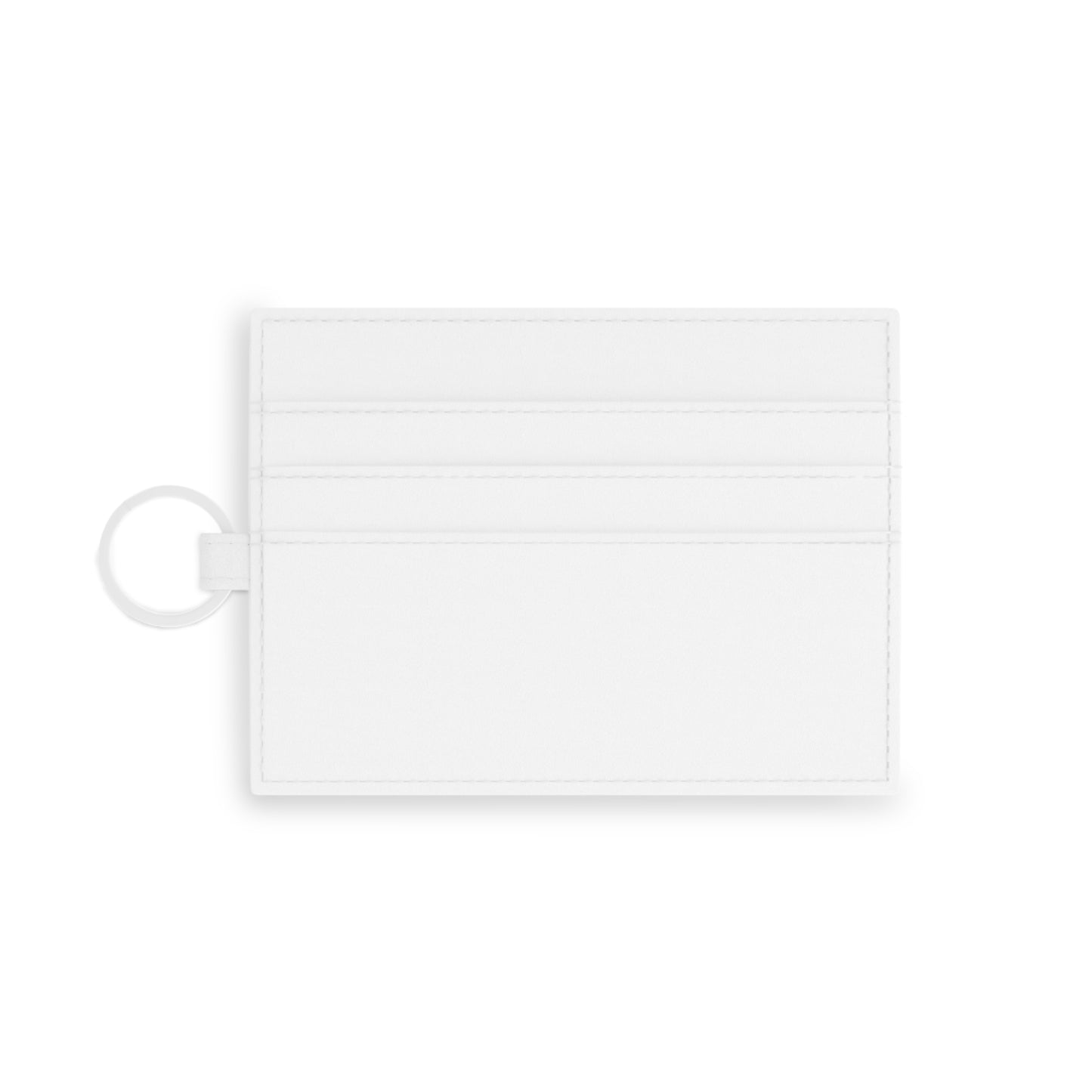 Abstract Brushstroke Saffiano Leather Minimalist Cardholder