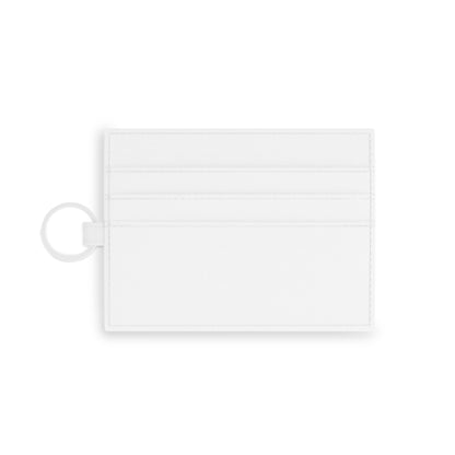 Abstract Brushstroke Saffiano Leather Minimalist Cardholder