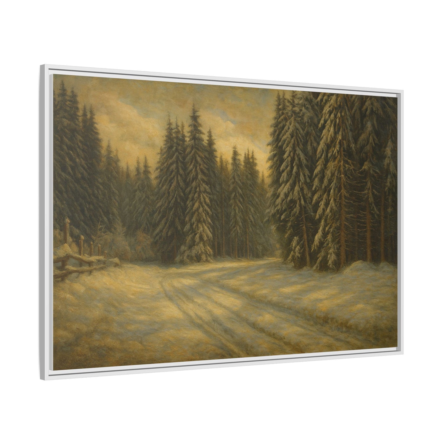 Framed Matte Canvas Wall Art - Serene Forest Landscape, Living Room Decor, Nature Print, Home Aesthetic, Gift for Nature Lovers, Wall [...] - TRV