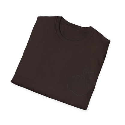 Trendy Unisex Softstyle T-Shirt with Love Hand Gesture Design