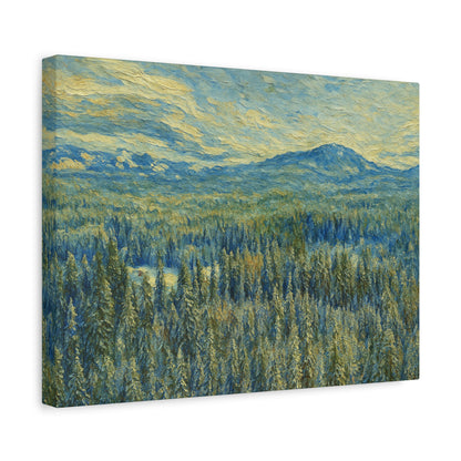 Scenic Landscape Canvas Print, Rustic Home Decor, Wall Art for Nature Lovers, Gift for Art Enthusiasts, Serene Forest Artwork - TRV