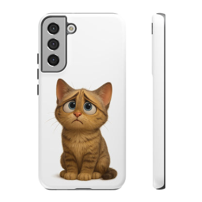 Cute Cat Phone Case, Funny Kitty Case, Animal Lover Gift, Cat Lover Accessory, Unique Cat Design Case, Pet Mom Gift - TRV