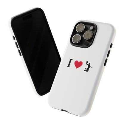 I Love Basketball Phone Case, Sporty Cell Cover, Basketball Gift for Players, Tough Cases, Love for Sports Accessories - TRV