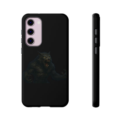 Werewolf Phone Case, Tough Cases, Black Panther Design, Gift for Animal Lovers, Phone Accessories, Fierce Phone Protection - TRV