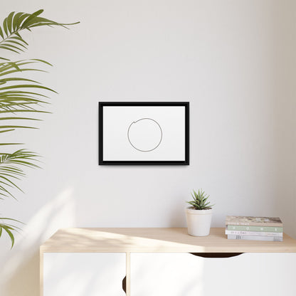 Minimal Circle Line Matte Canvas Framed | Modern Abstract Wall Art