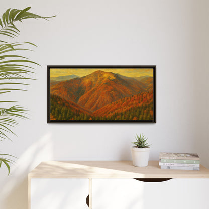 Autumn Landscape Wall Art, Cozy Home Decor, Nature Print, Framed Canvas, Fall Decorations, Gift Idea for Art Lovers - TRV