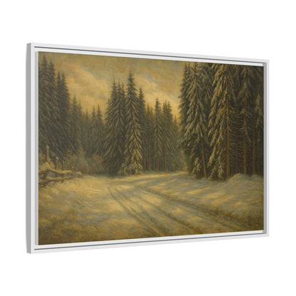 Framed Matte Canvas Wall Art - Serene Forest Landscape, Living Room Decor, Nature Print, Home Aesthetic, Gift for Nature Lovers, Wall [...] - TRV