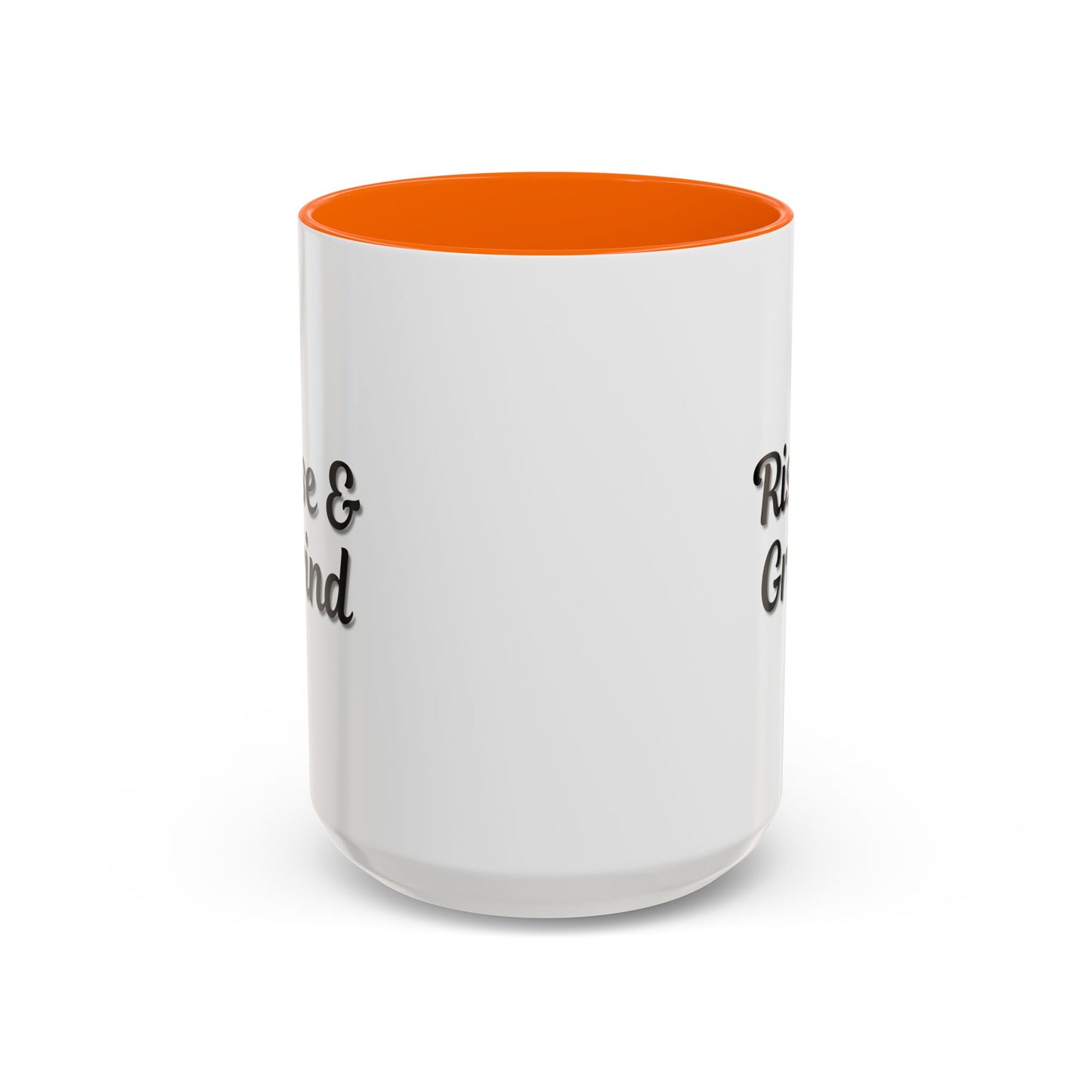 Motivational Rise & Grind Coffee Mug, Black Accent Mug, Daily Inspiration, Gift for Coffee Lovers, 11oz 15oz Ceramic Cup