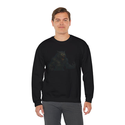 Fierce Werewolf Graphic Sweatshirt, Cozy Unisex Crewneck, Perfect for Casual Outfits, Halloween Apparel, Everyday Wear
