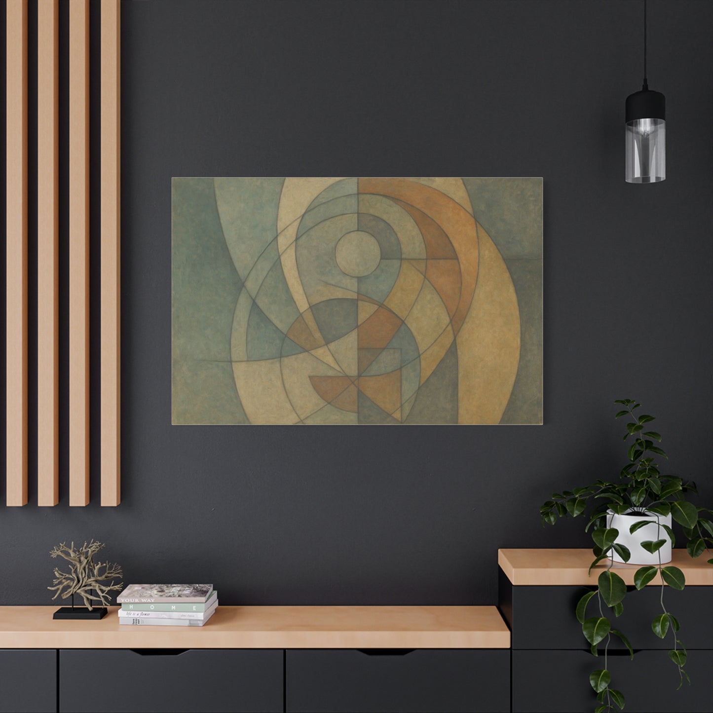 Abstract Geometric Circles Matte Canvas - TRV