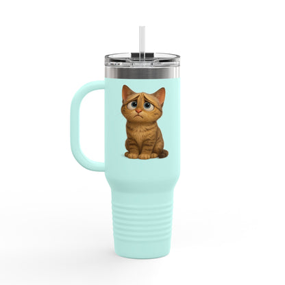 Cute Cat Insulated Travel Mug, 40oz - Perfect for Pet Lovers, Gifts for Cat Owners, Travel Accessories, Cute Drinkware, Animal Lovers - TRV