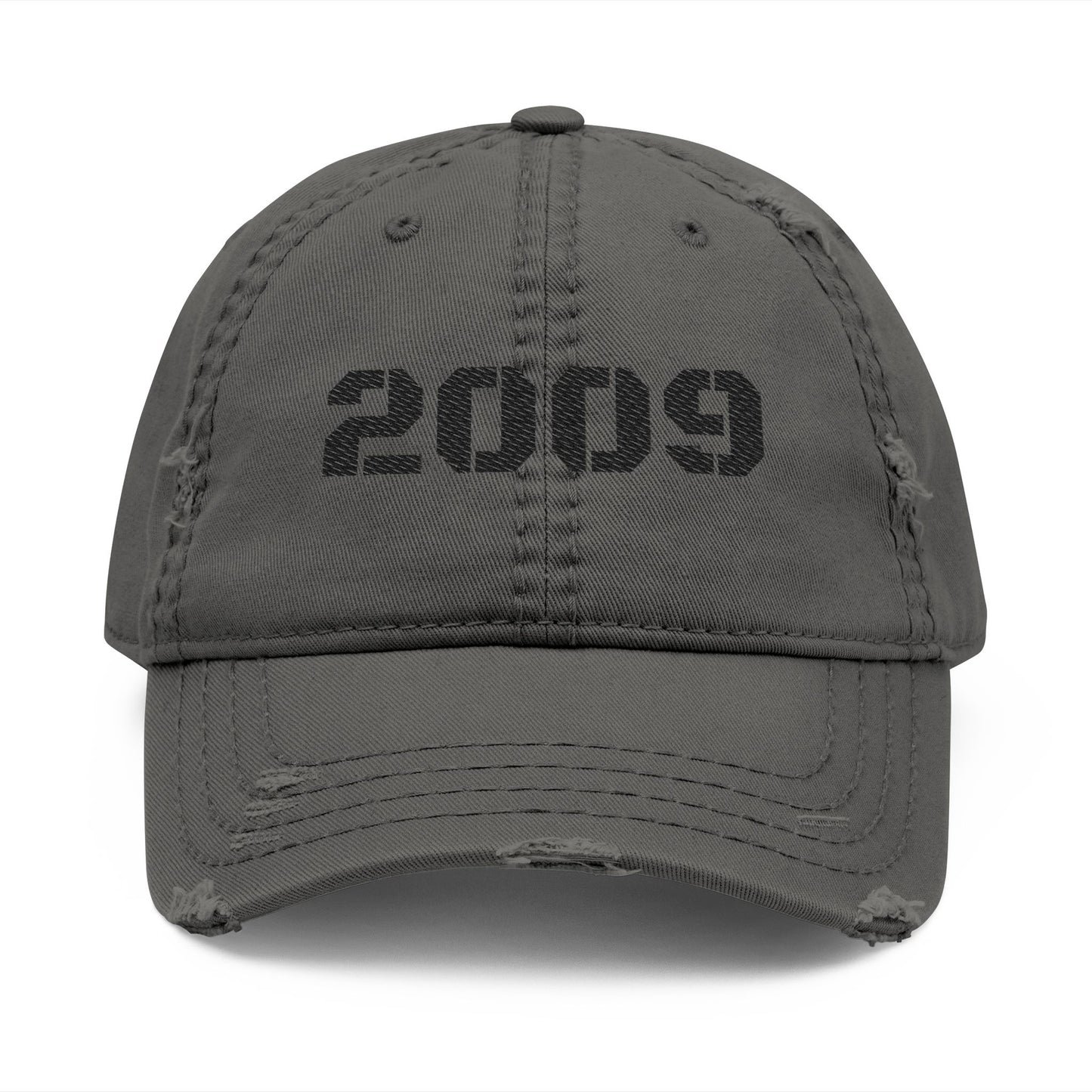 Distressed Dad Hat with 2009 Embroidery, Vintage Baseball Cap, Casual Everyday Wear, Father's Day Gift, Trendy Summer Accessory - TRV