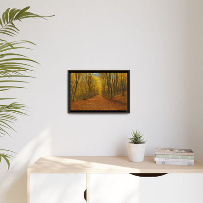 Autumn Forest Framed Canvas Art, Cozy Wall Decor, Nature Inspired Gift, Fall Home Accent, Perfect for Thanksgiving - TRV